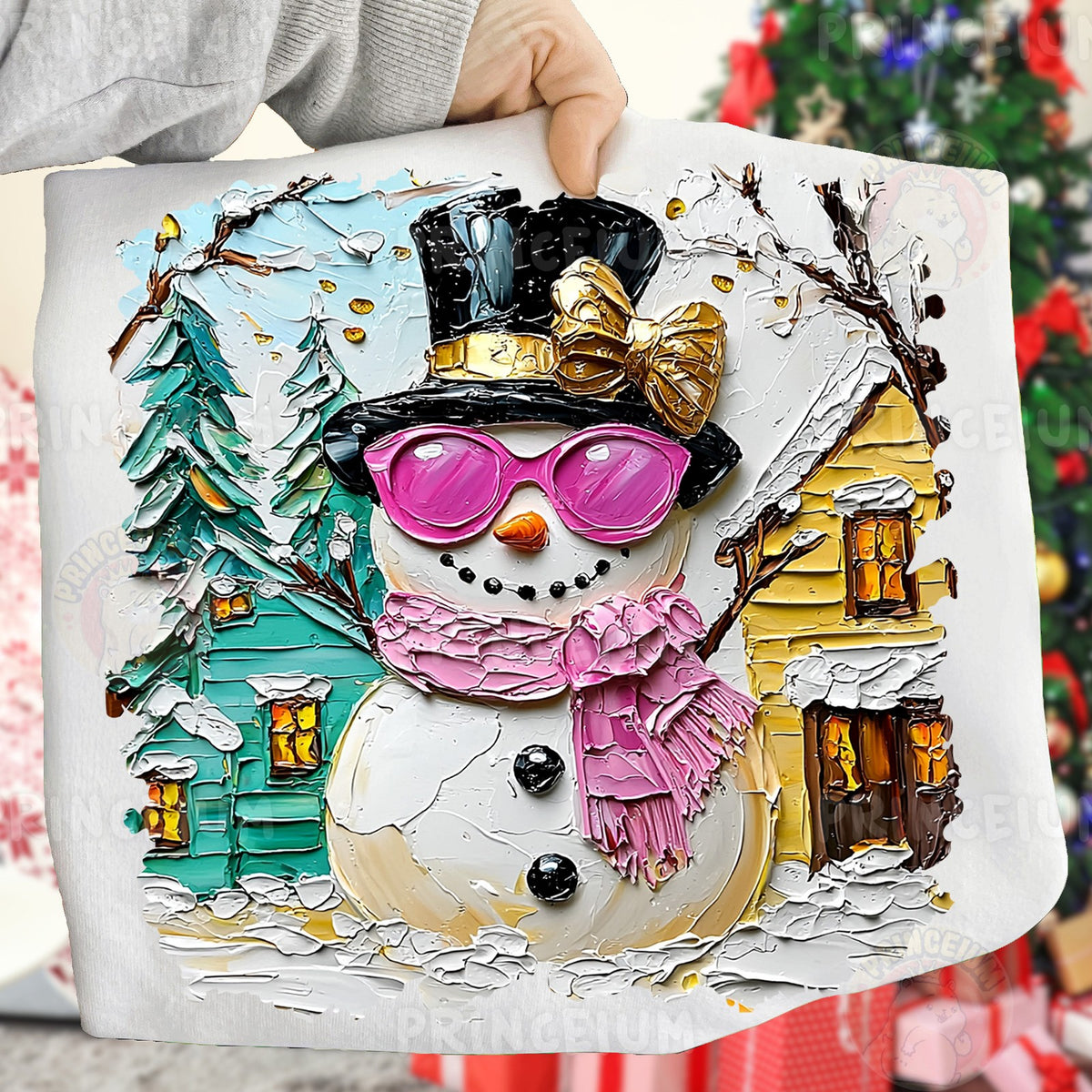 Painted Snowman Winter Village