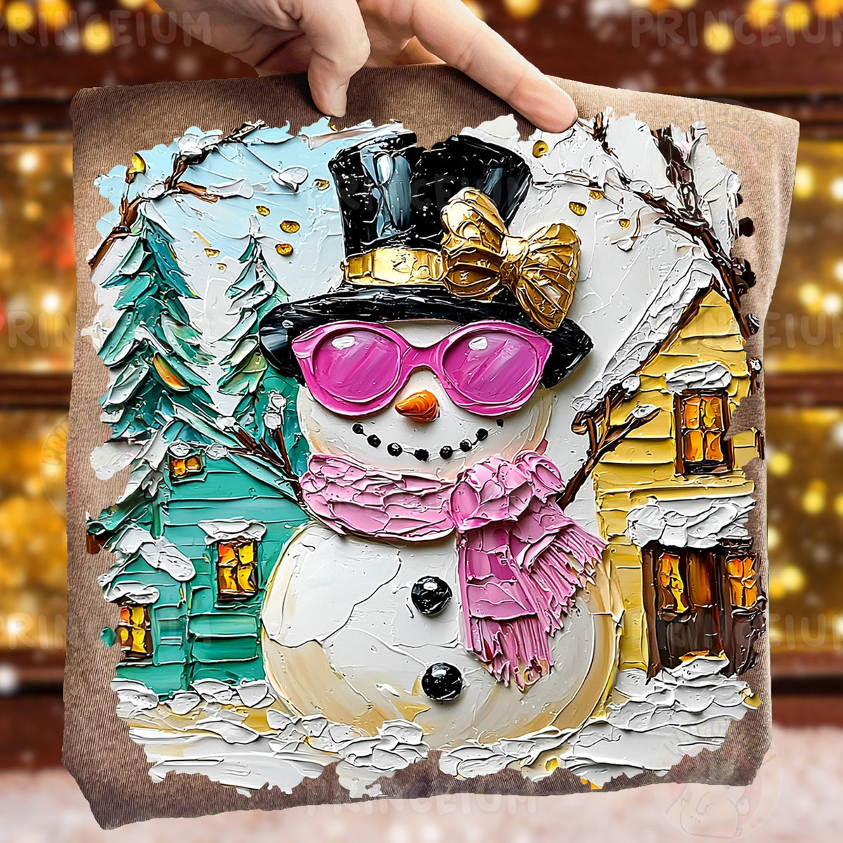 Painted Snowman Winter Village