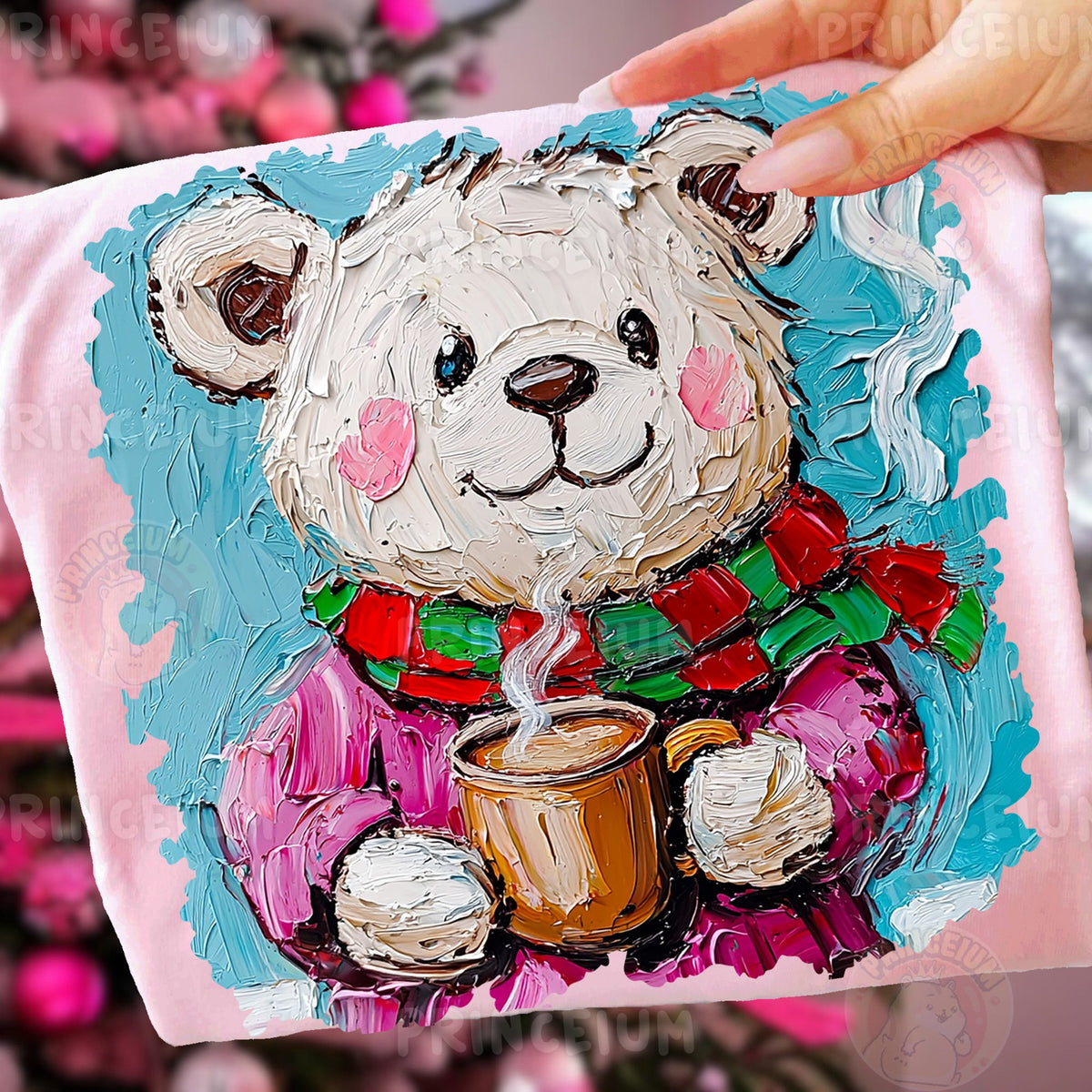 Cozy Bear with Hot Cocoa