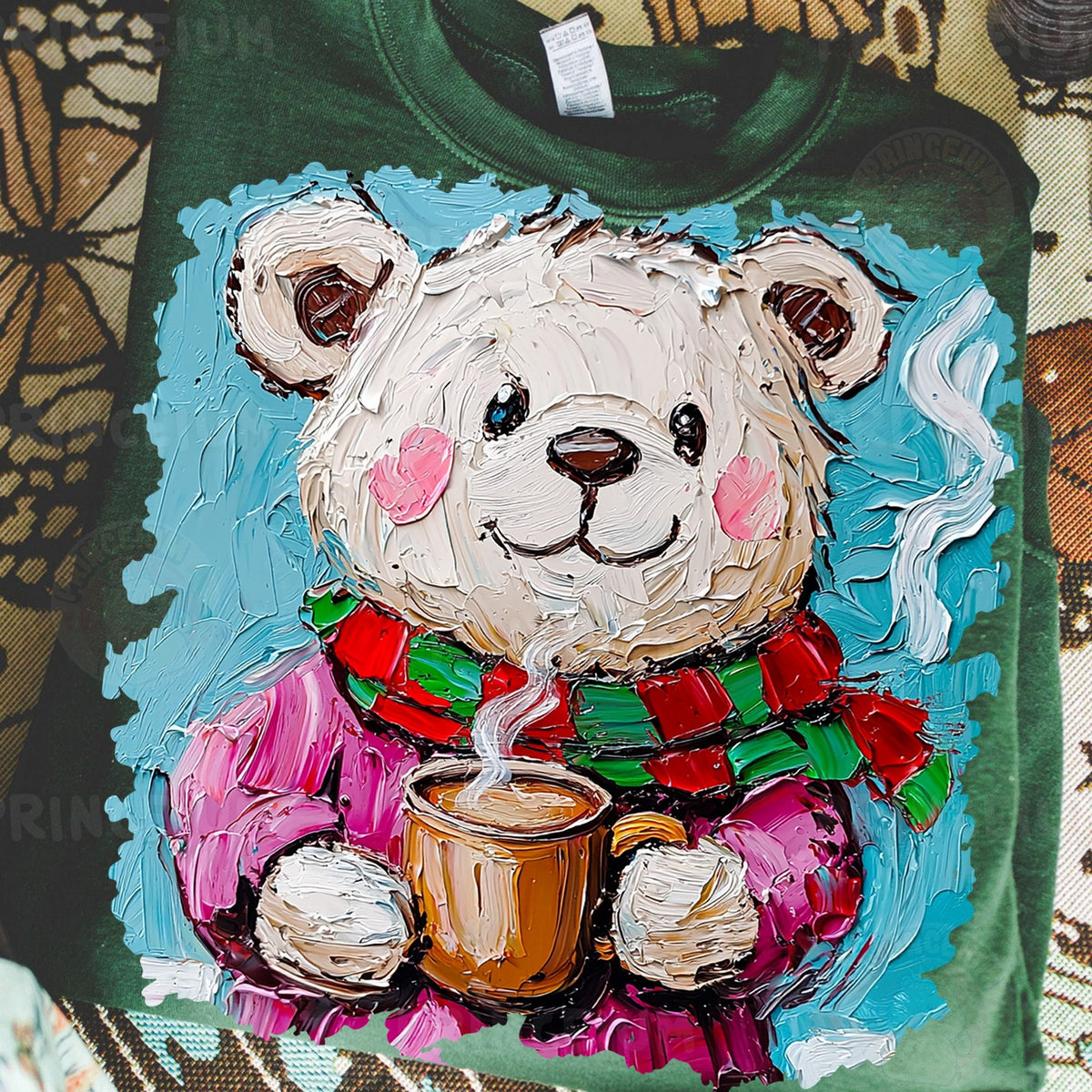 Cozy Bear with Hot Cocoa