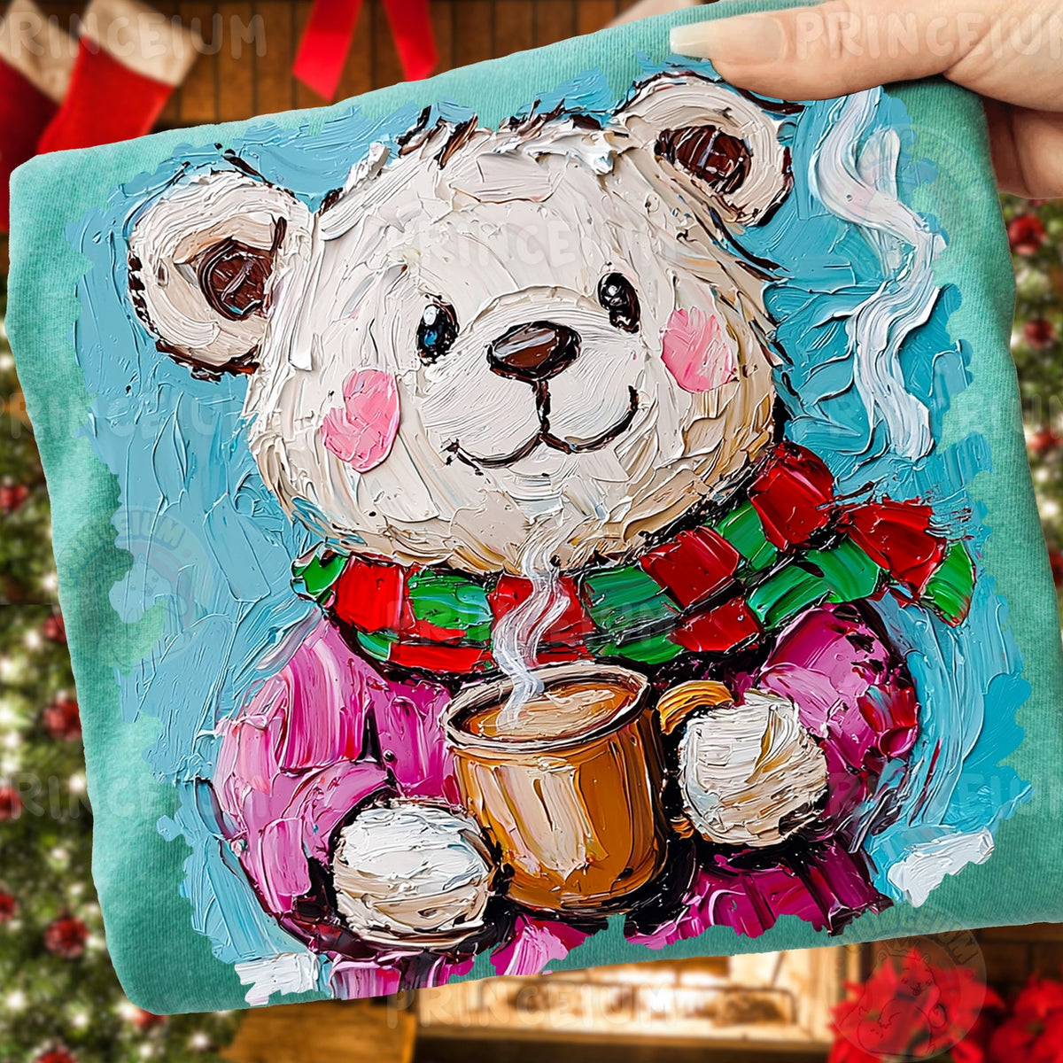 Cozy Bear with Hot Cocoa