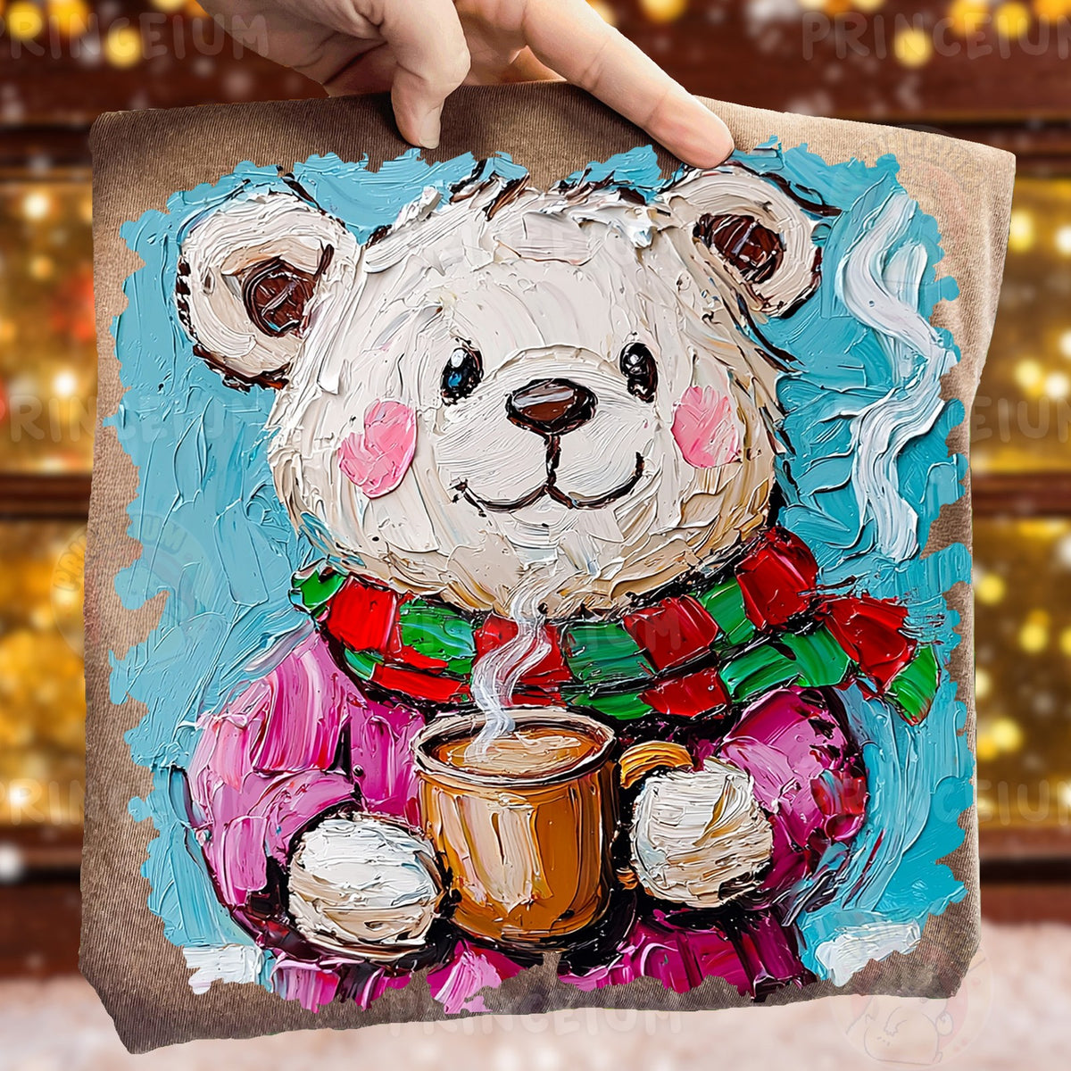 Cozy Bear with Hot Cocoa