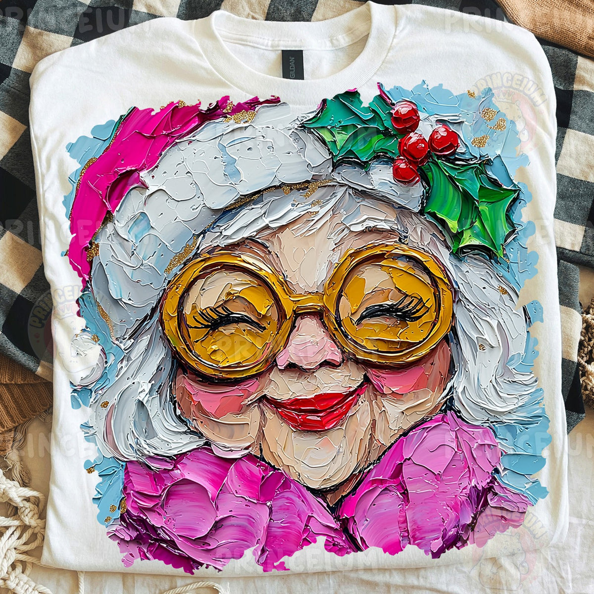 Happy Mrs. Claus Painted Portrait