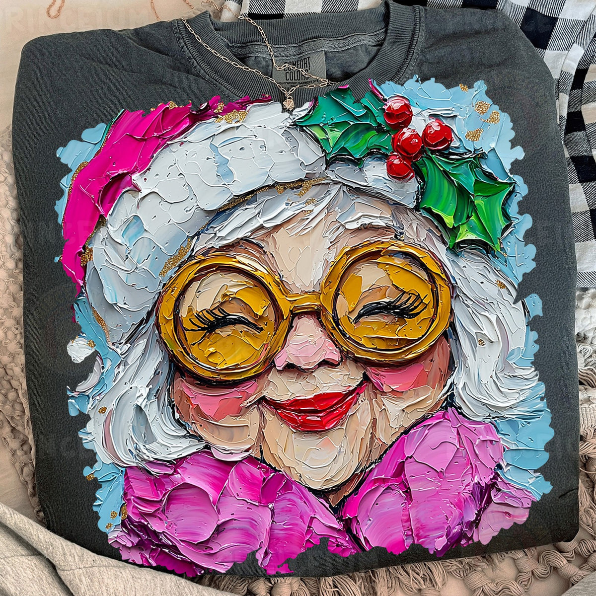 Happy Mrs. Claus Painted Portrait