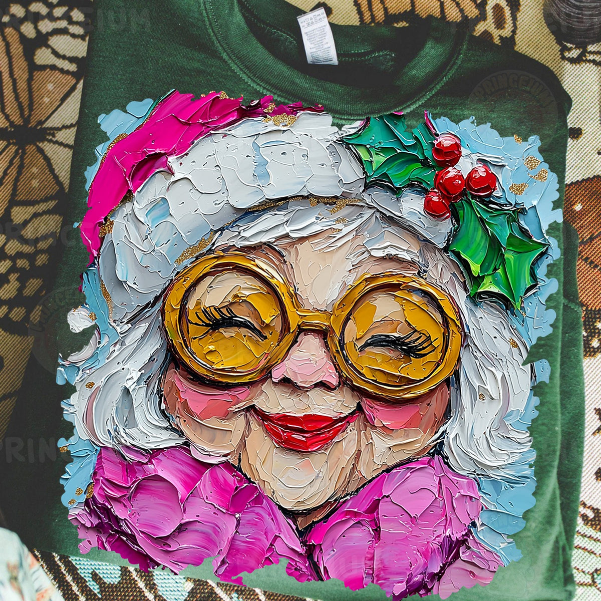 Happy Mrs. Claus Painted Portrait
