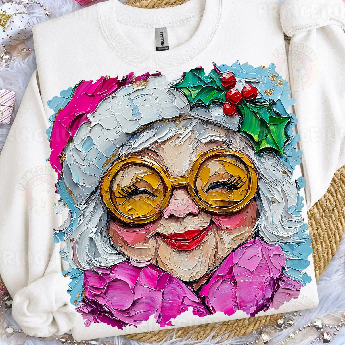 Happy Mrs. Claus Painted Portrait