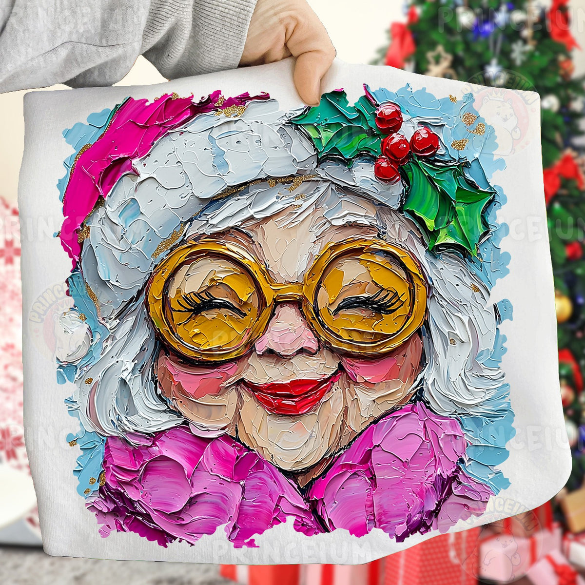 Happy Mrs. Claus Painted Portrait