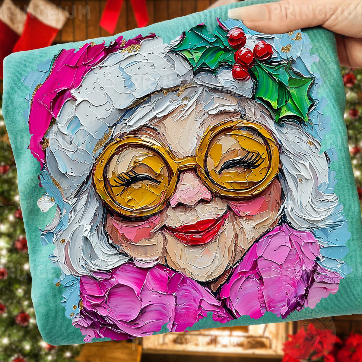 Happy Mrs. Claus Painted Portrait