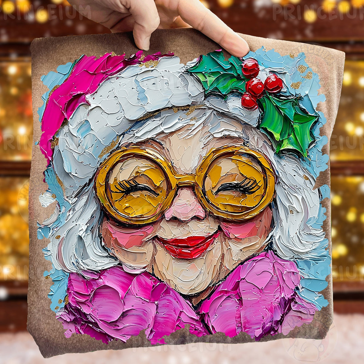 Happy Mrs. Claus Painted Portrait