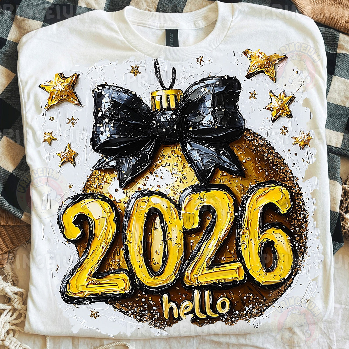 Hello 2026 Bow Ornament