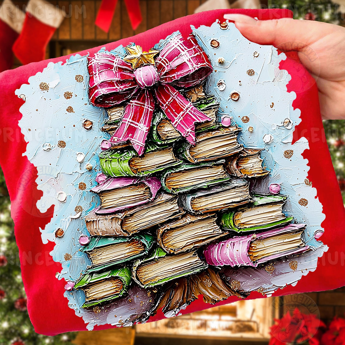 Book Stack Christmas Tree