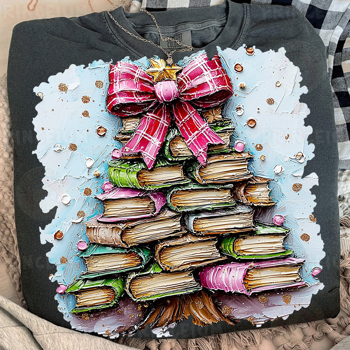 Book Stack Christmas Tree