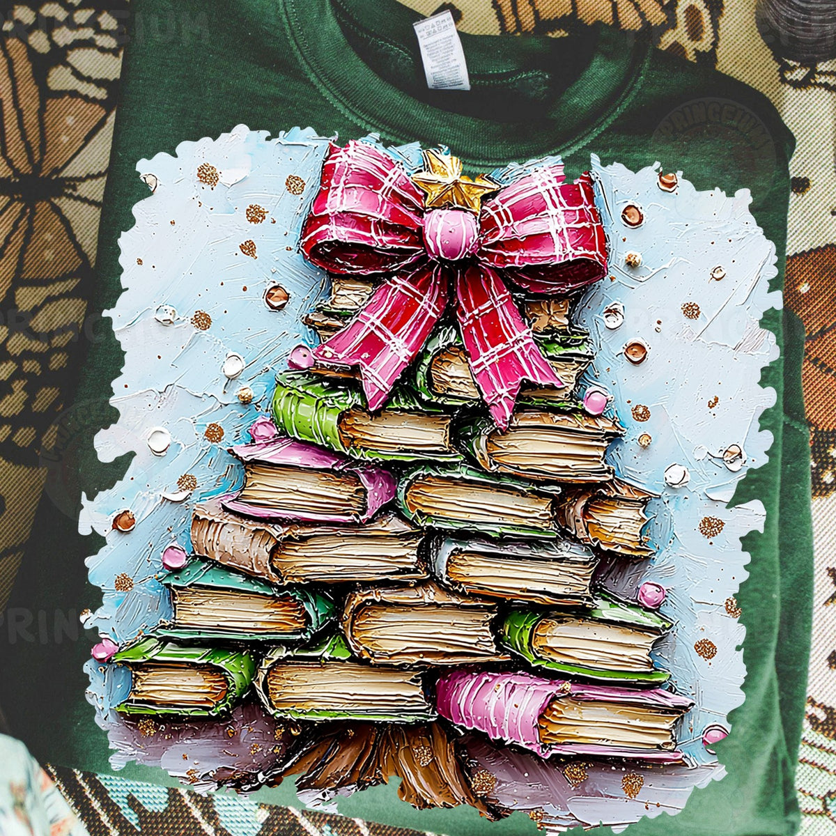 Book Stack Christmas Tree