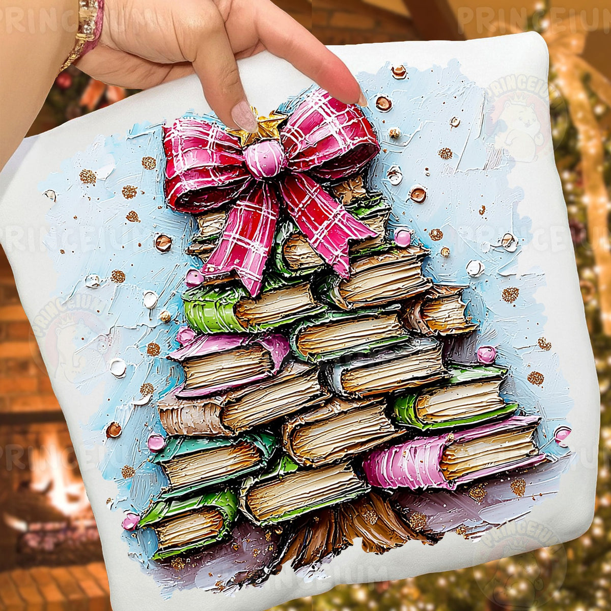 Book Stack Christmas Tree