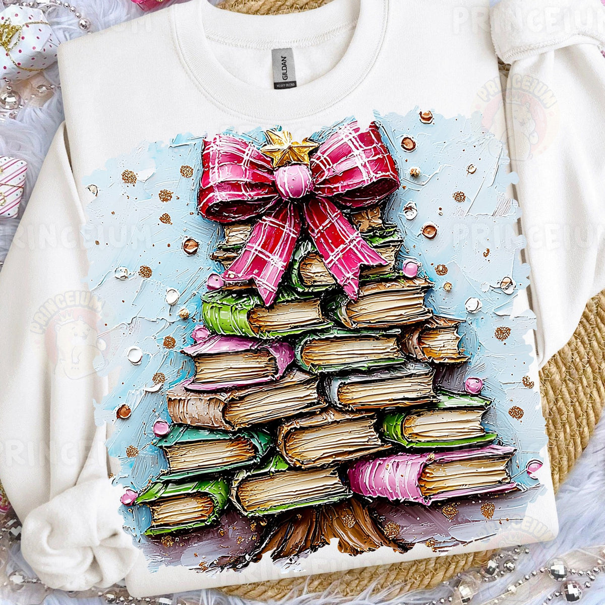 Book Stack Christmas Tree