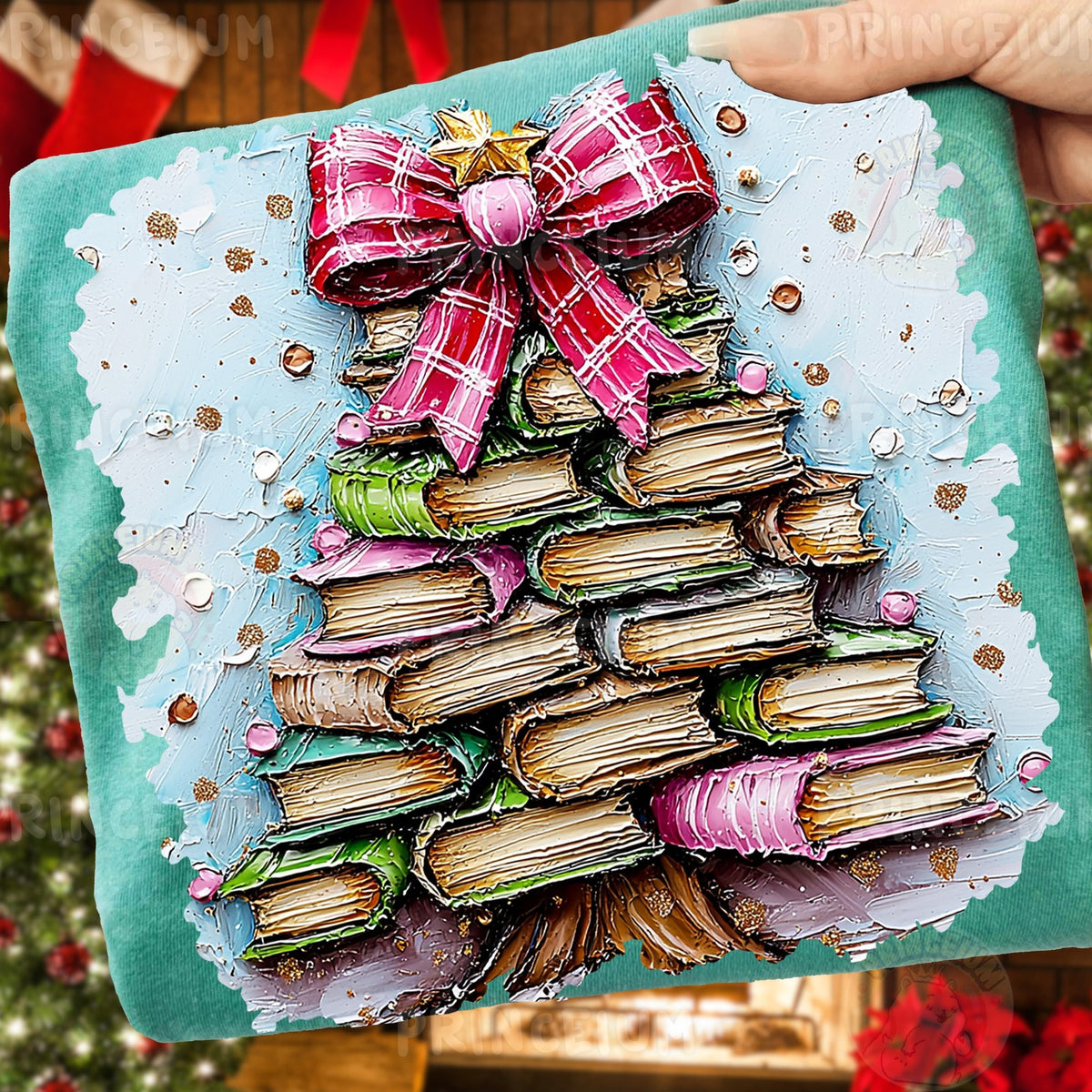 Book Stack Christmas Tree
