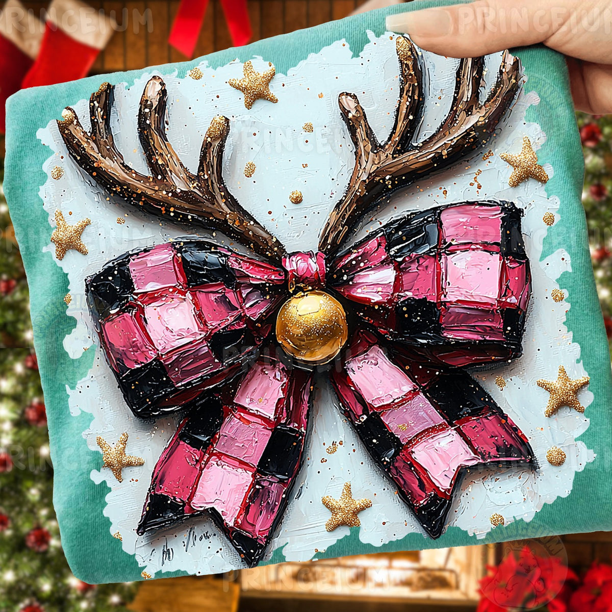 Reindeer Antler Checkered Bow