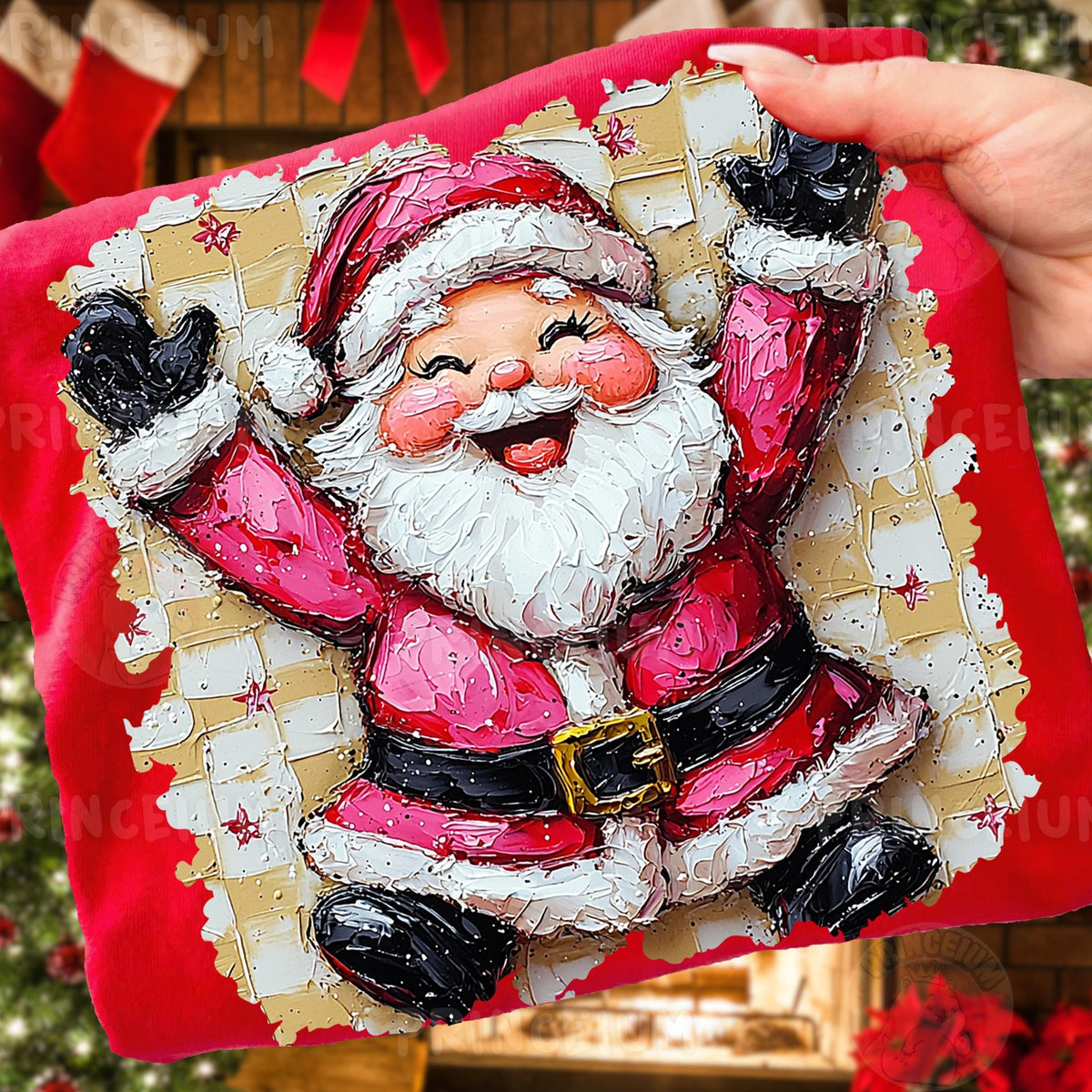 Joyful Painted Santa