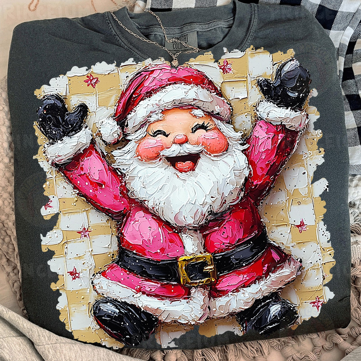 Joyful Painted Santa