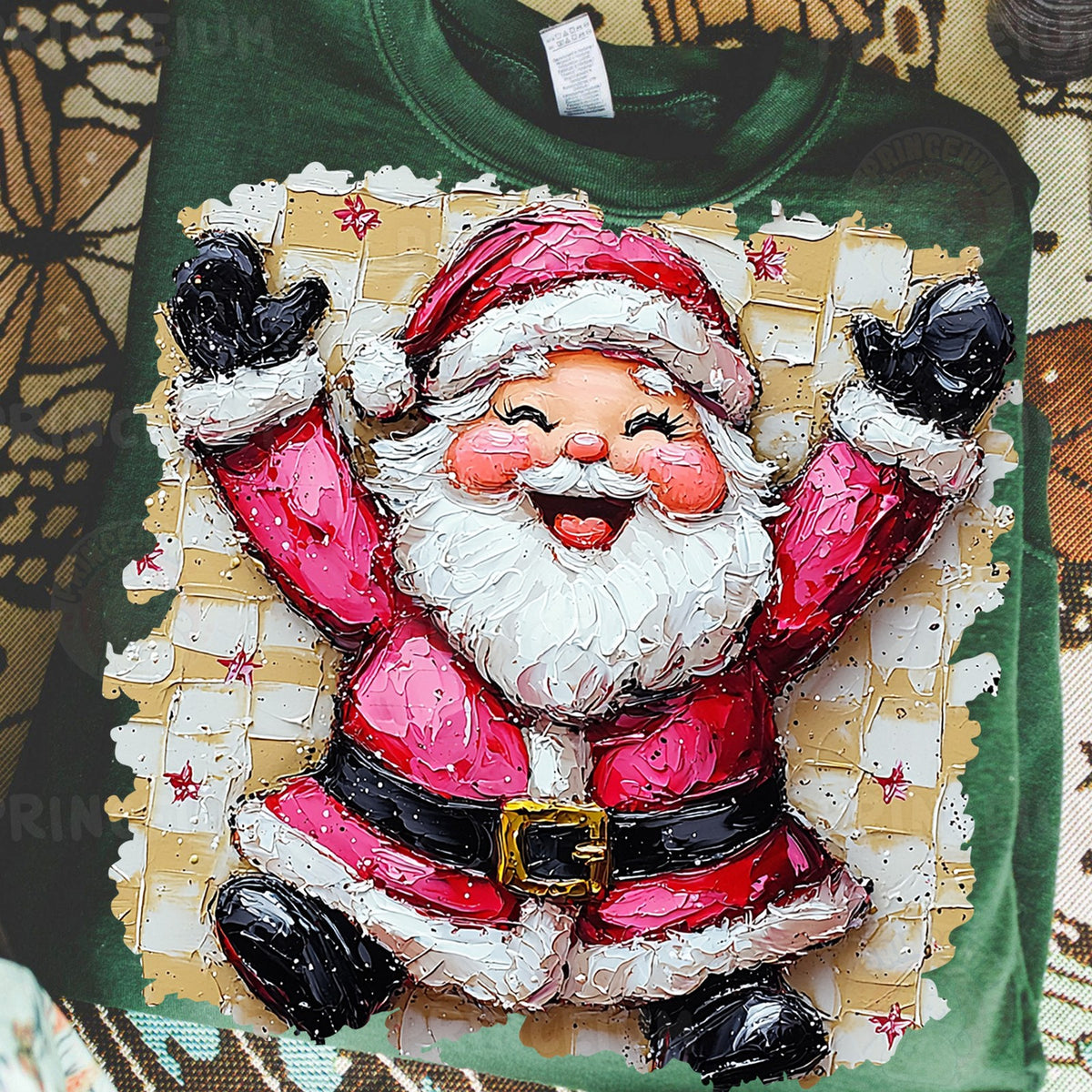 Joyful Painted Santa