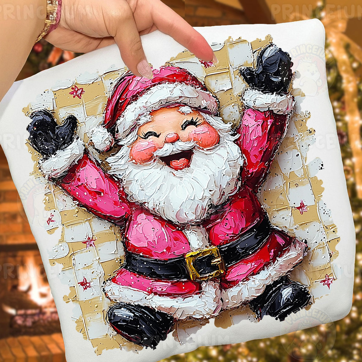 Joyful Painted Santa