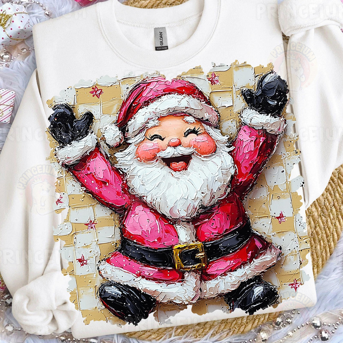 Joyful Painted Santa