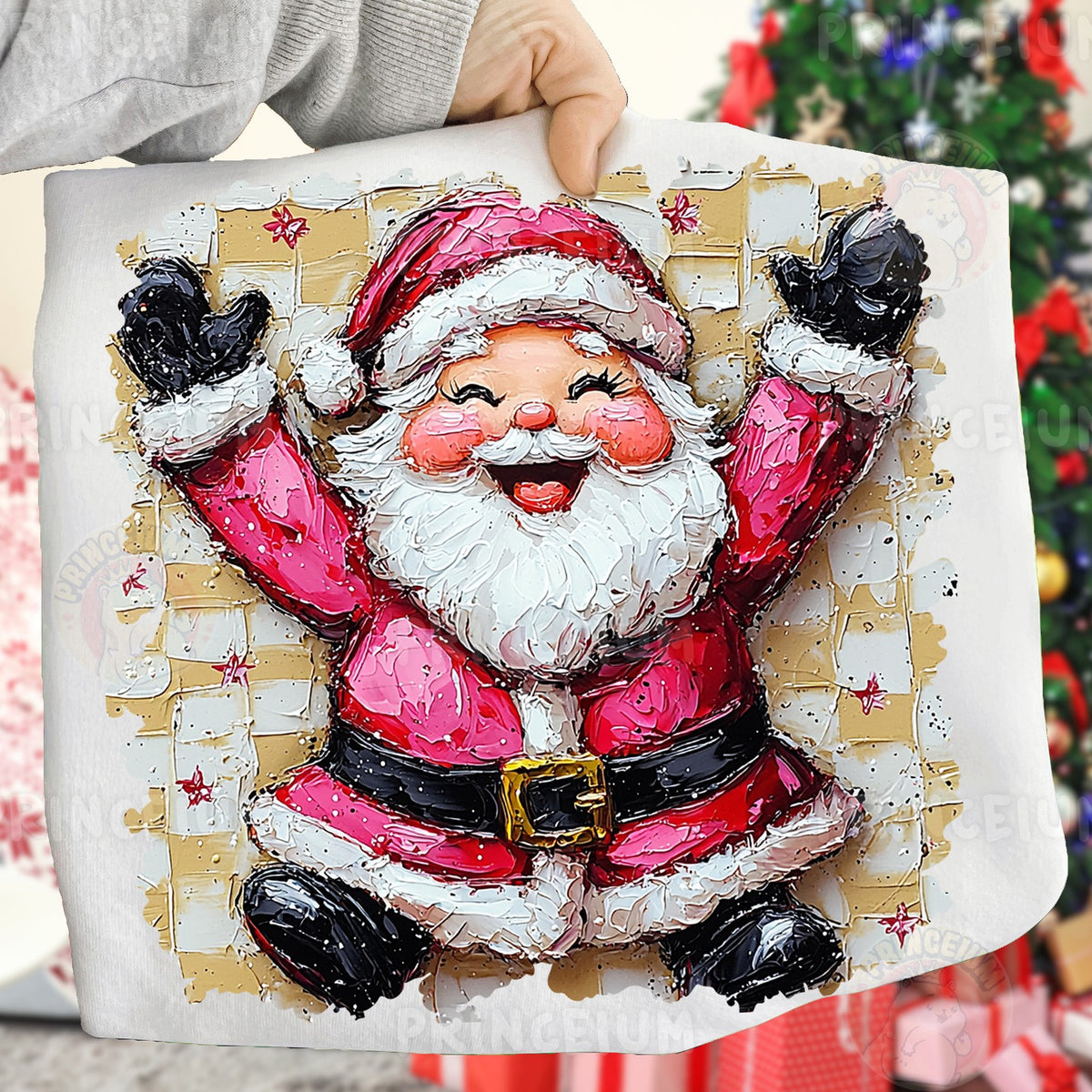 Joyful Painted Santa