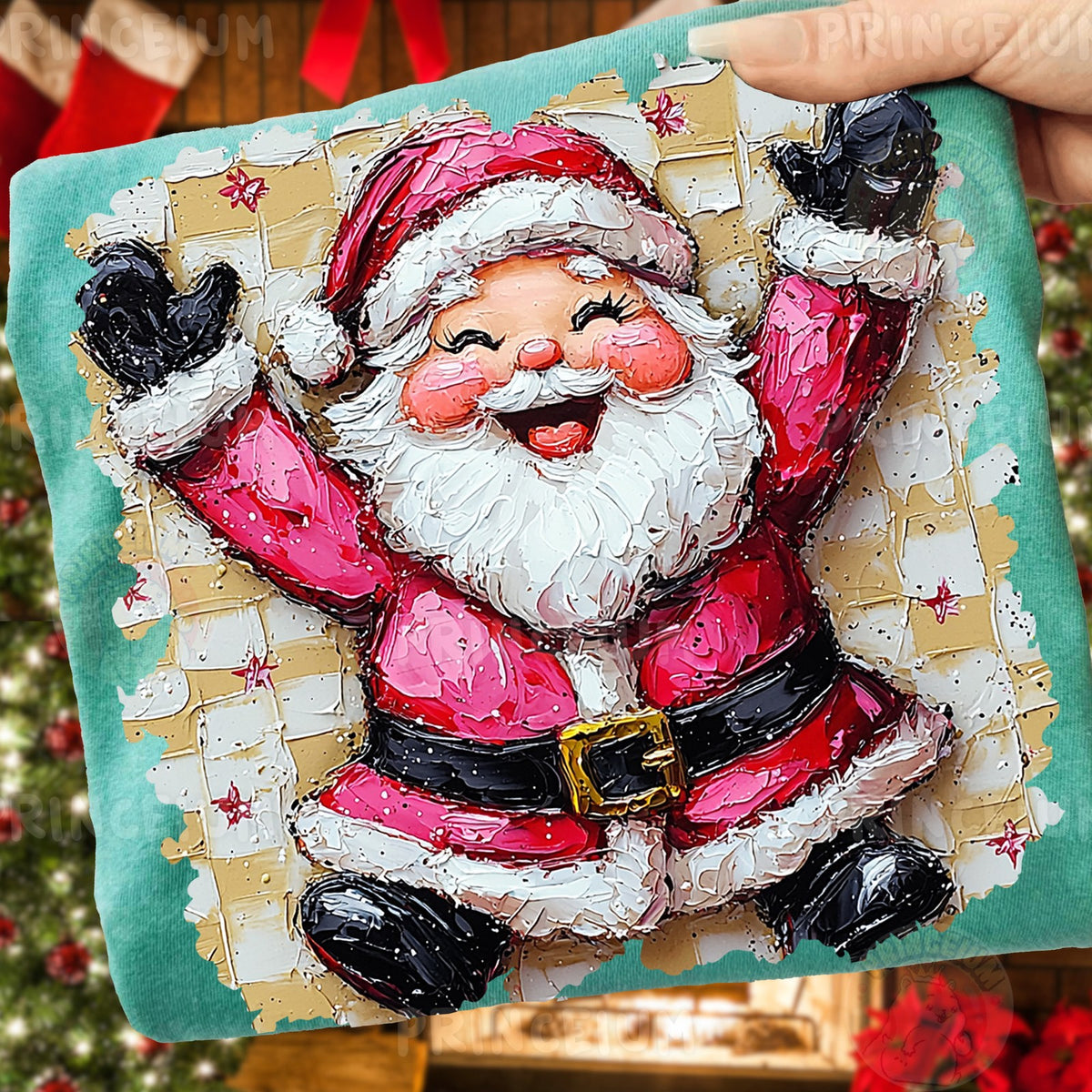 Joyful Painted Santa
