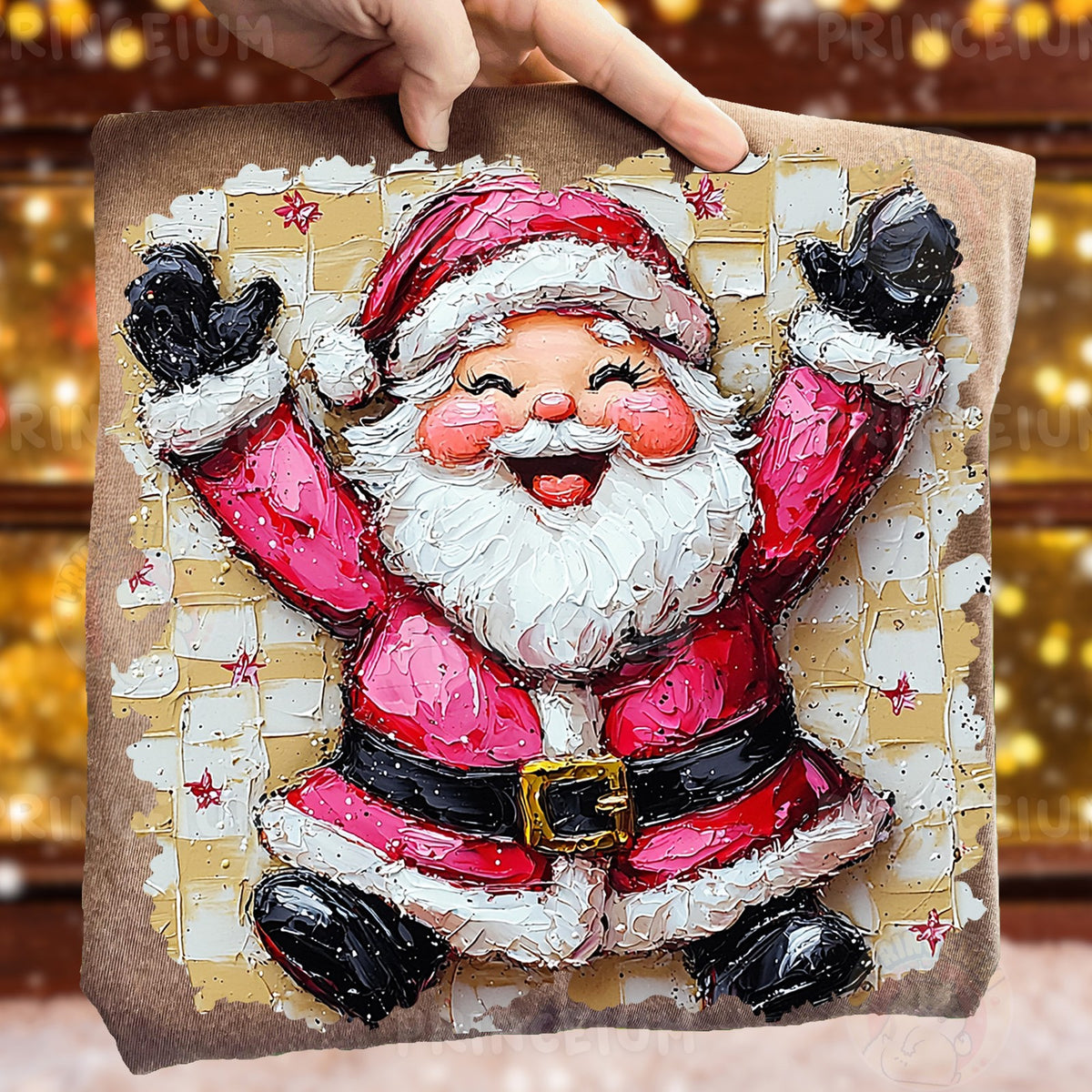 Joyful Painted Santa