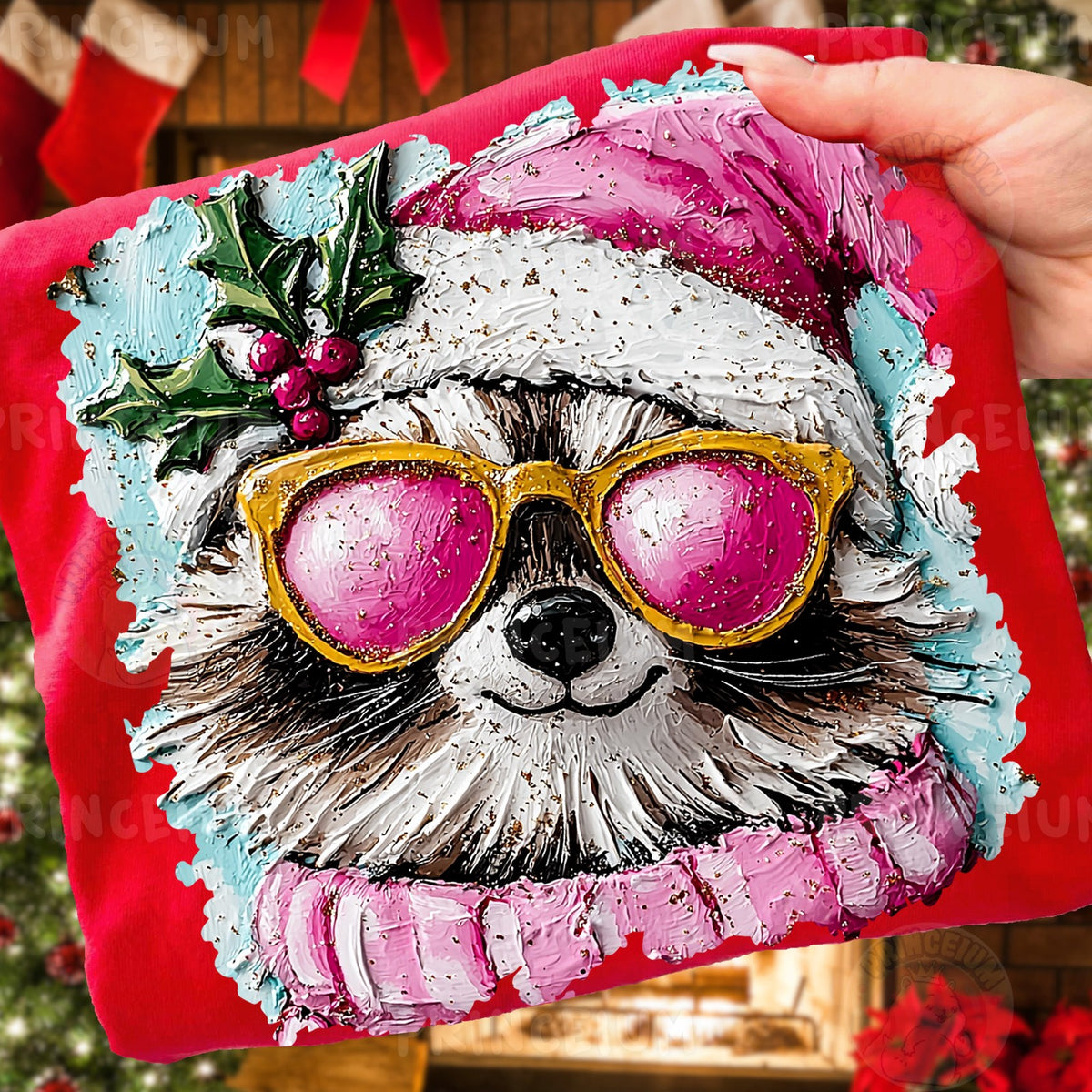 Cool Santa Raccoon