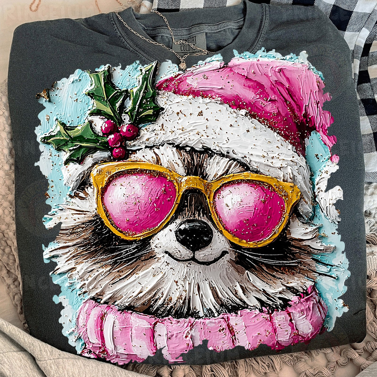 Cool Santa Raccoon