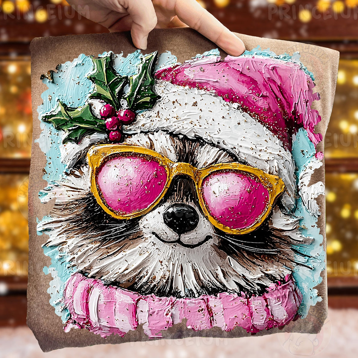 Cool Santa Raccoon