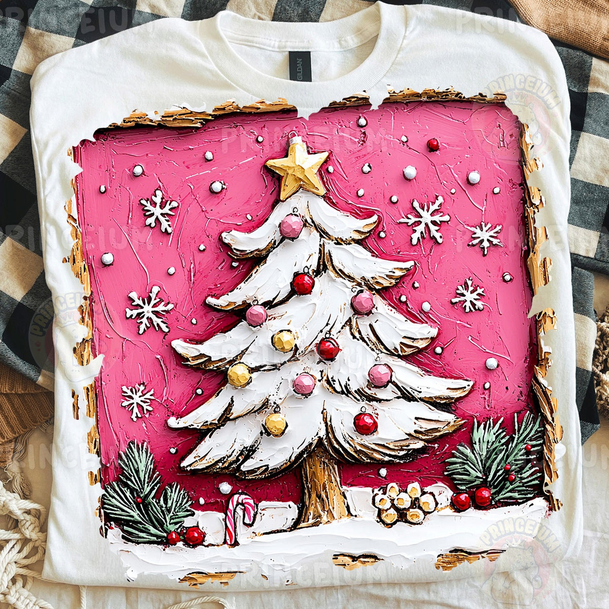 Painted Pink Christmas Tree