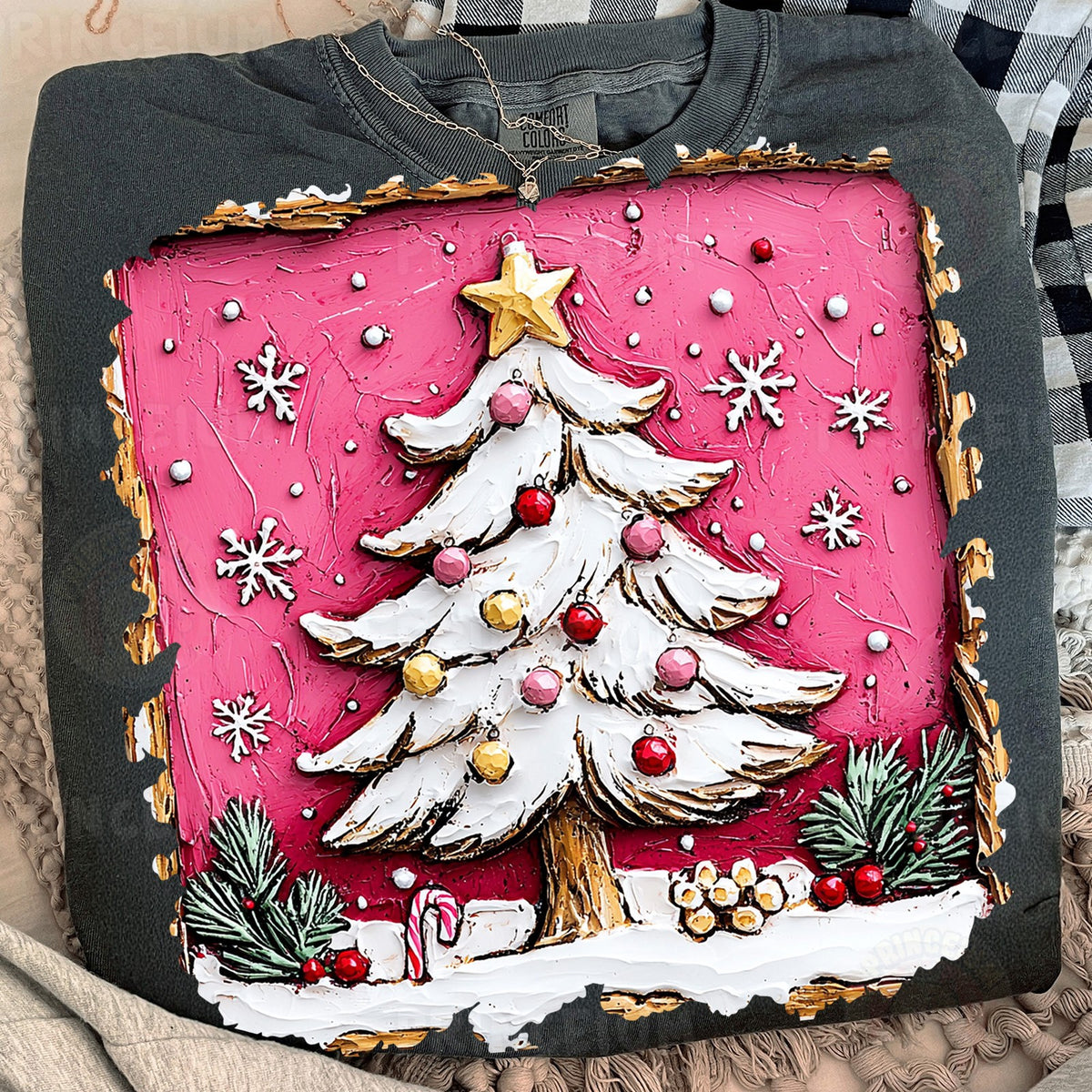 Painted Pink Christmas Tree