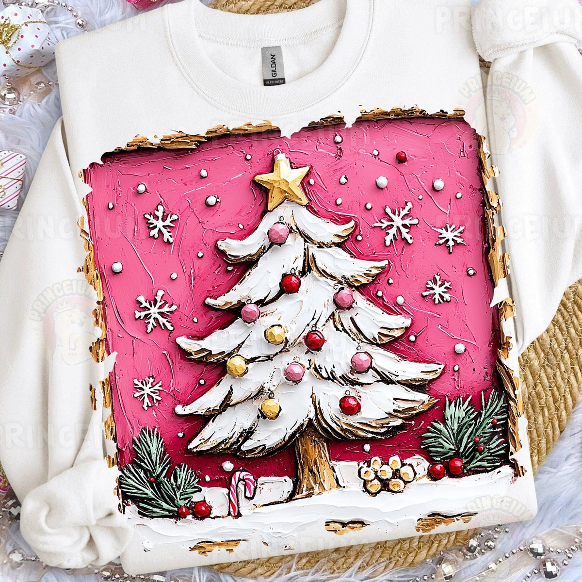 Painted Pink Christmas Tree