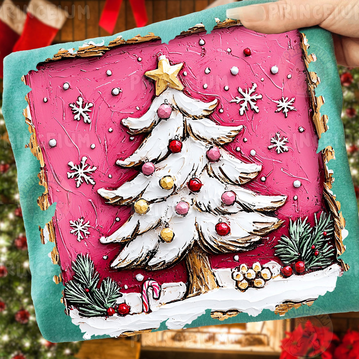 Painted Pink Christmas Tree