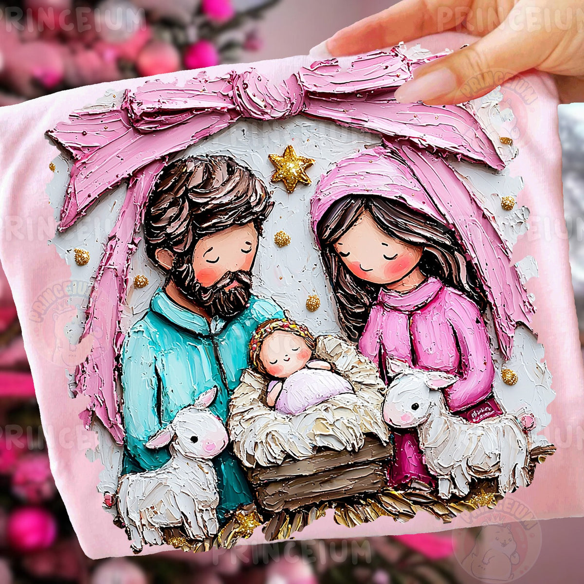 Painted Pink Nativity