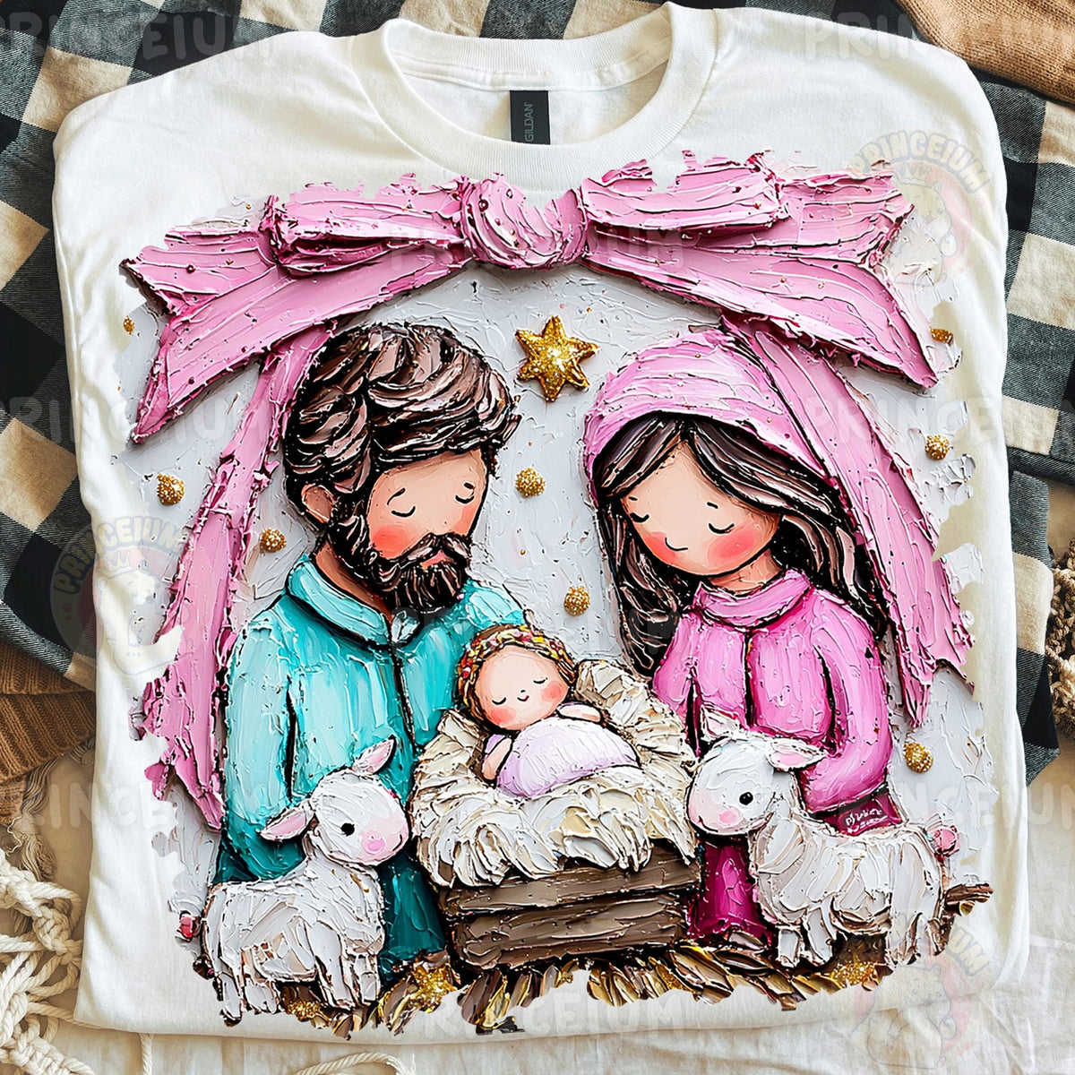 Painted Pink Nativity