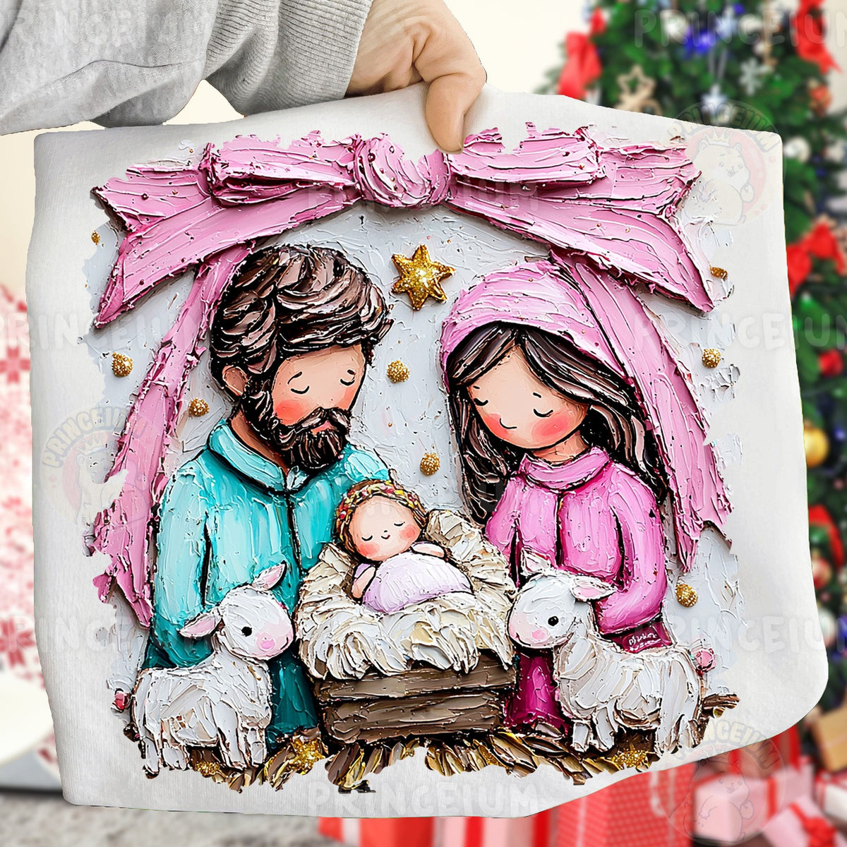 Painted Pink Nativity