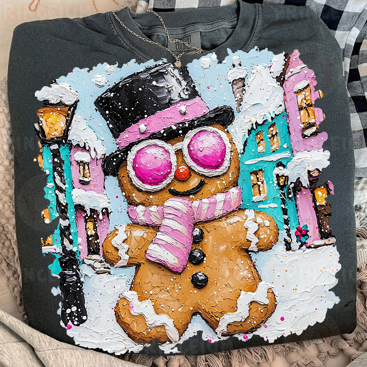Gingerbread Man Winter Town