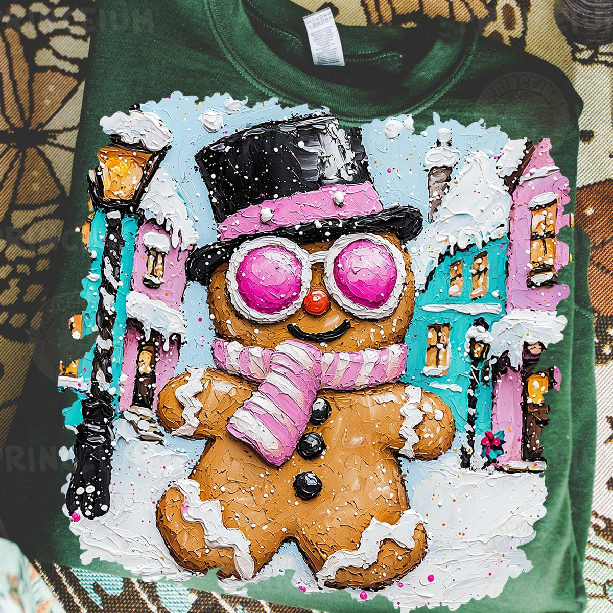 Gingerbread Man Winter Town