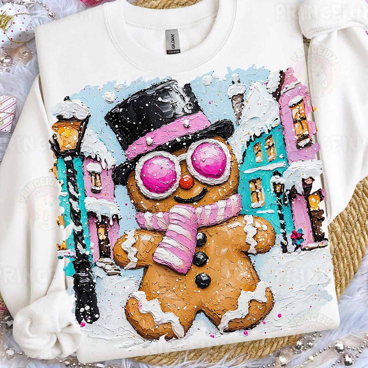 Gingerbread Man Winter Town