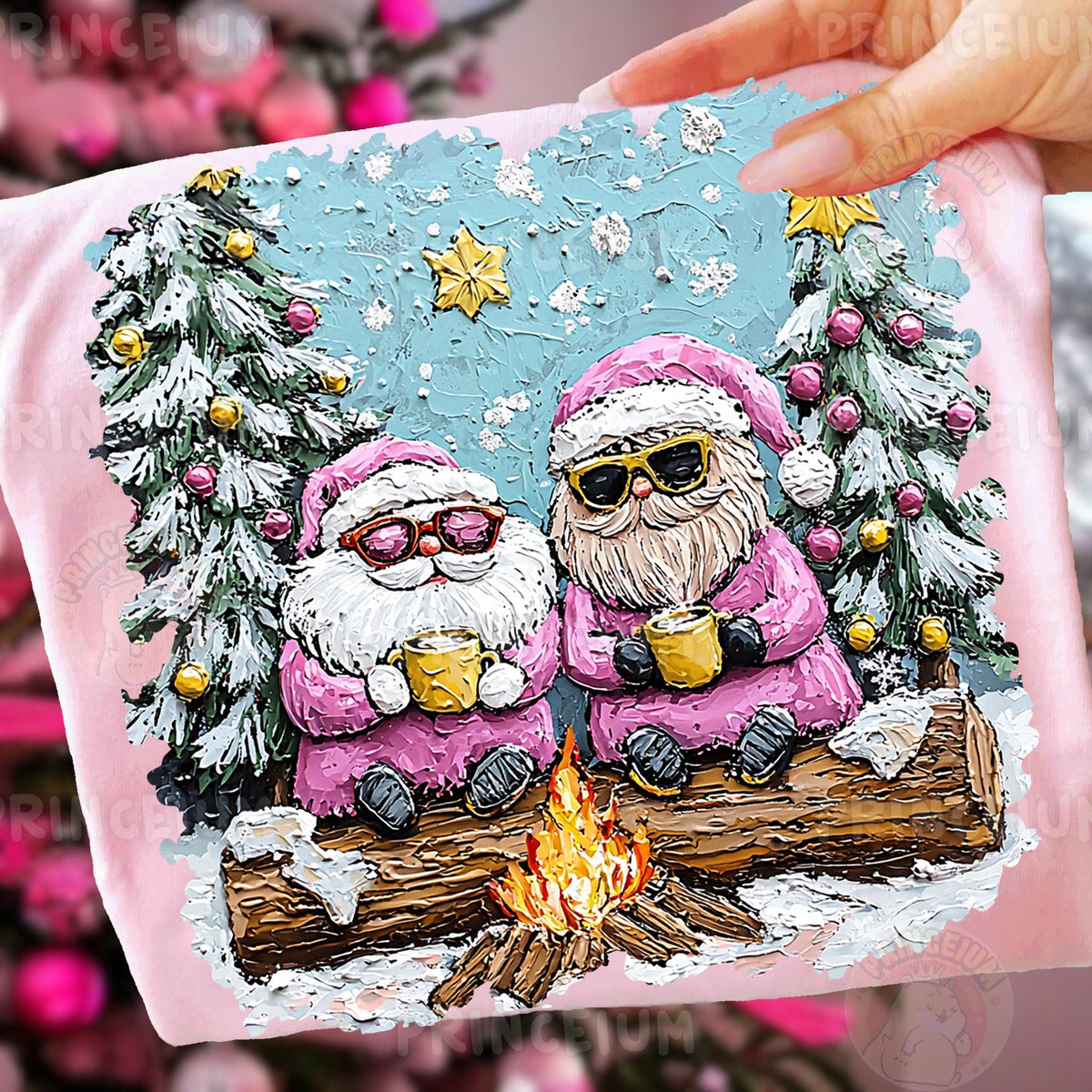 Pink Santa Besties Campfire Coffee