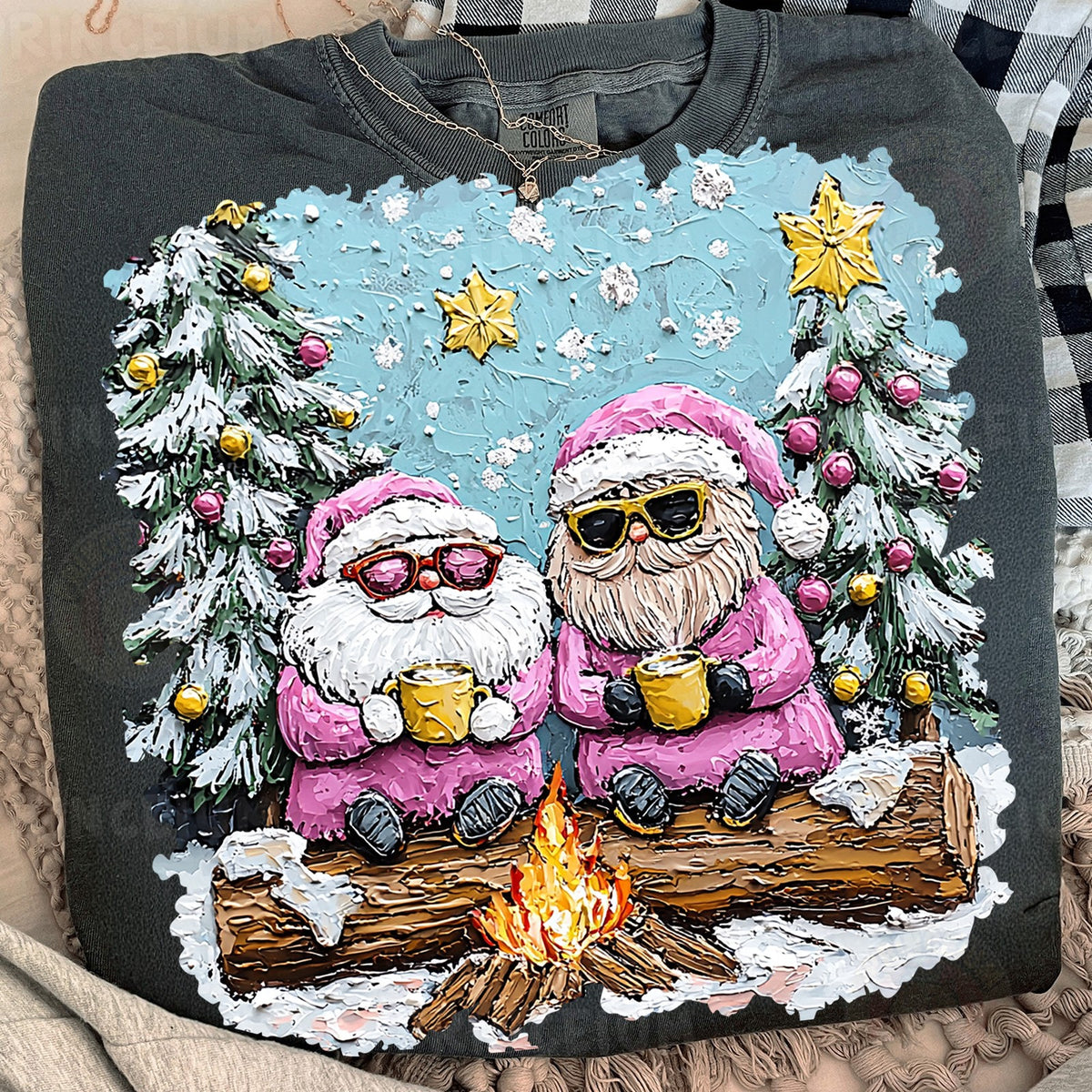 Pink Santa Besties Campfire Coffee