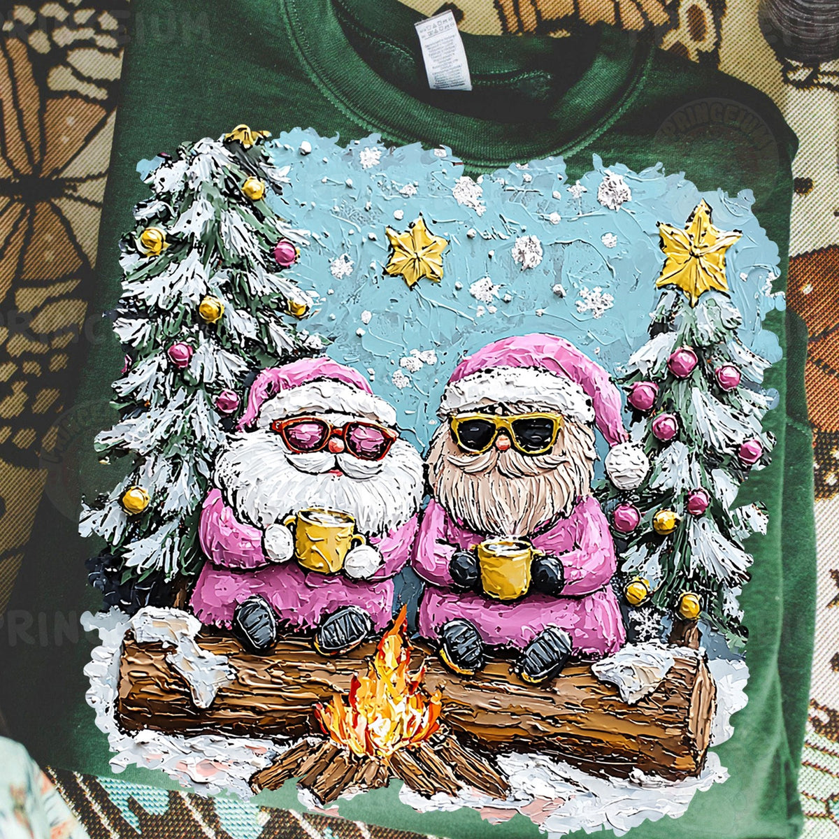 Pink Santa Besties Campfire Coffee