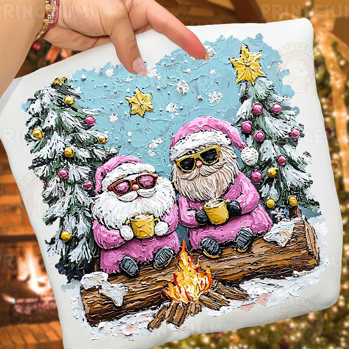 Pink Santa Besties Campfire Coffee