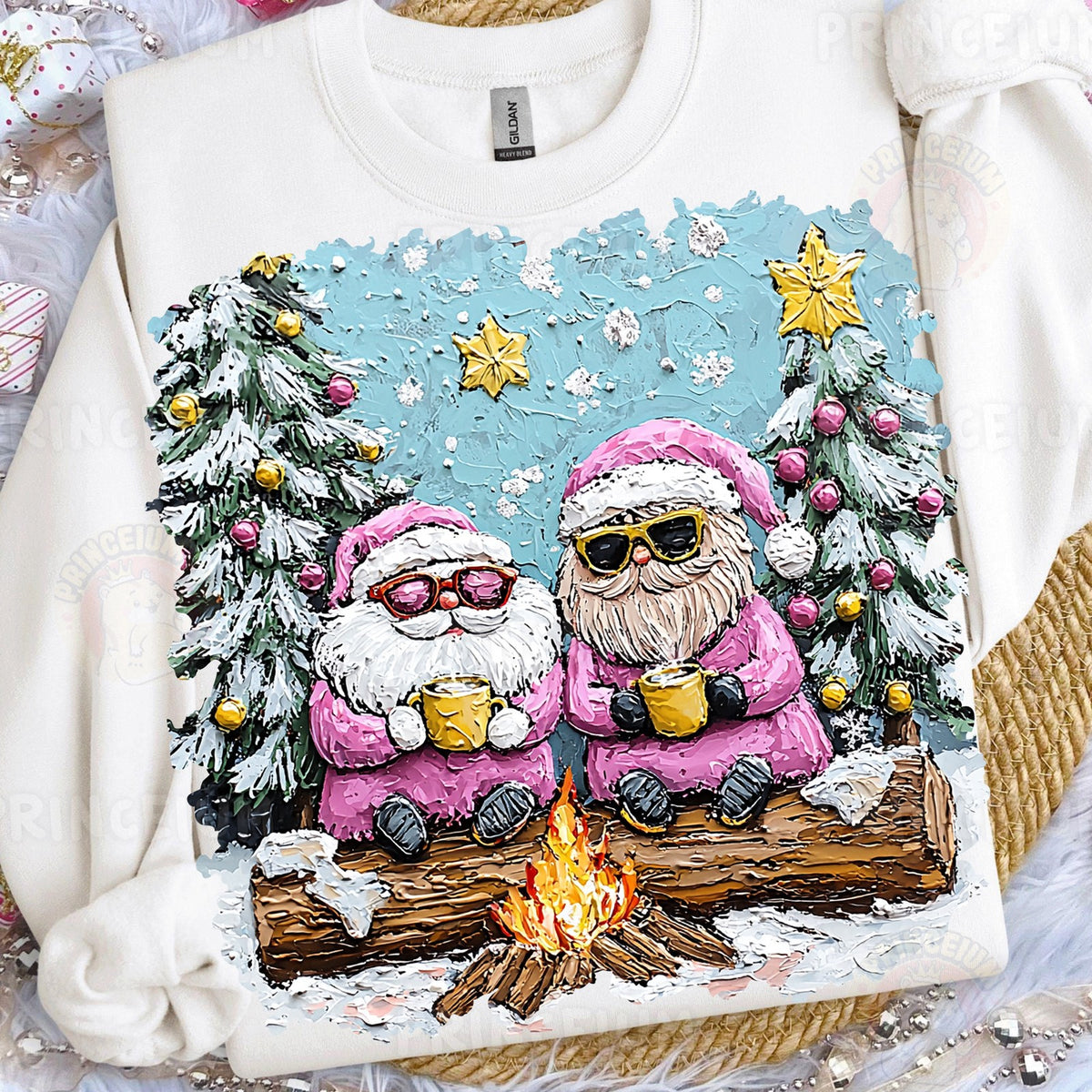 Pink Santa Besties Campfire Coffee
