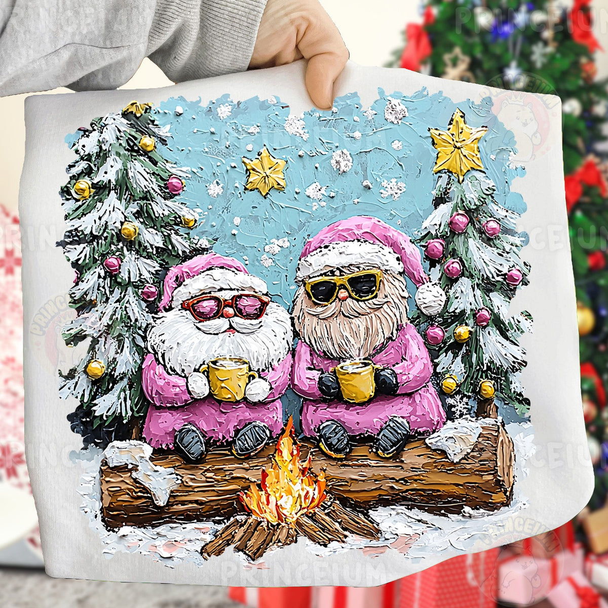 Pink Santa Besties Campfire Coffee