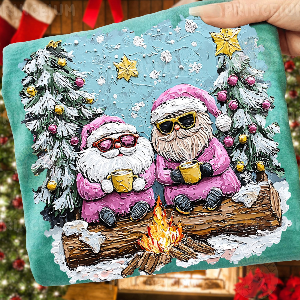 Pink Santa Besties Campfire Coffee