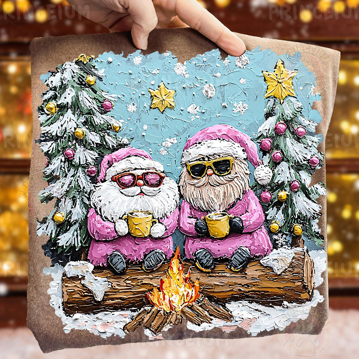 Pink Santa Besties Campfire Coffee